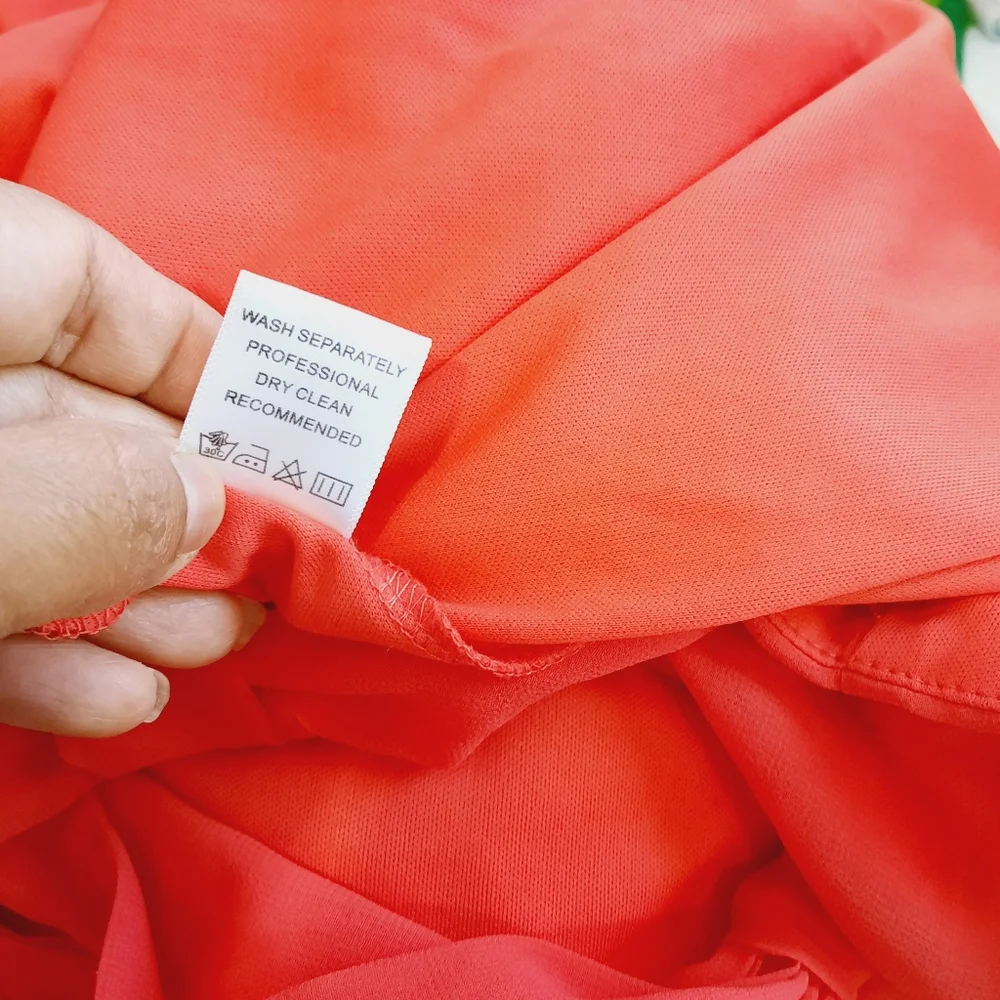 Annabella Silk Ruffles Coral Dress - Picture 7 of 13
